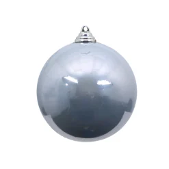 Farrisilk Silver Candy Apple Ball Ornament, 4"