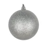 Farrisilk Silver Glitter Ball Ornament, 8"