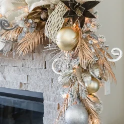 Farrisilk Silver Glitter Ball Ornament, 6