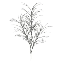 Regency Silver Glitter Sequin Pampas Grass Spray, 34"