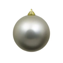 Farrisilk Silver Matte Ball Ornament, 6"
