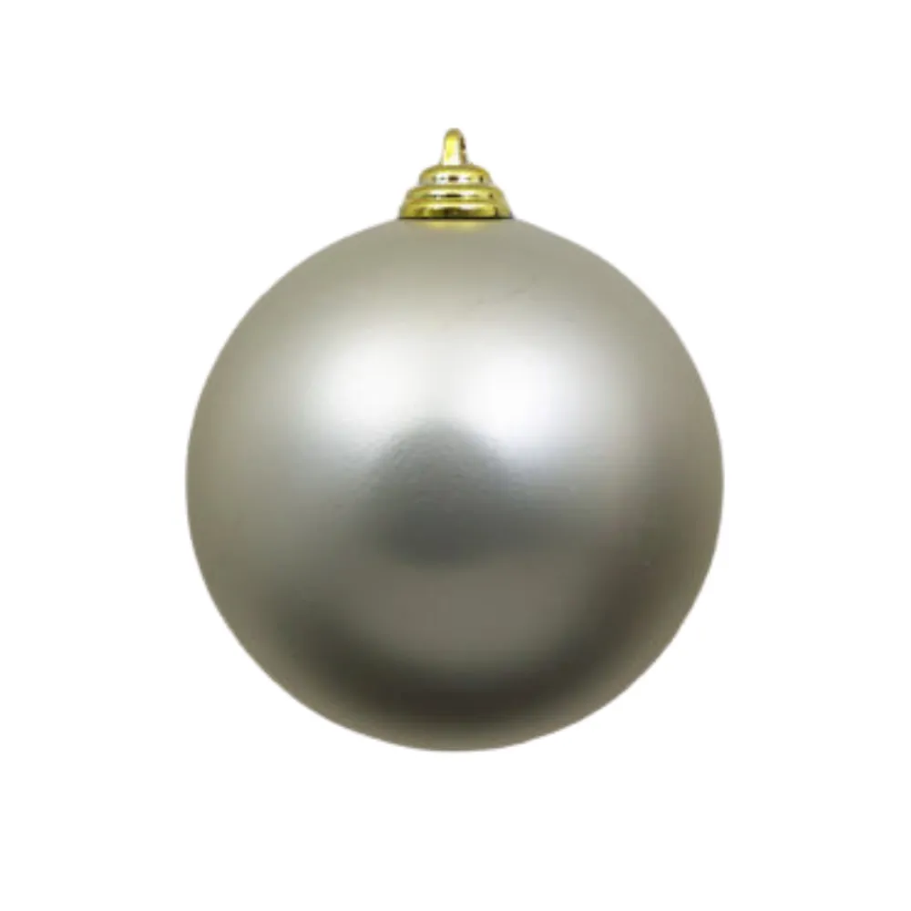 Farrisilk Silver Matte Ball Ornament, 6"