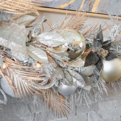 Farrisilk Silver Matte Ball Ornament, 6"