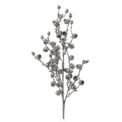 Regency Silver Metallic Cherry Berry Spray