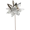 Direct Export Co. Silver Metallic Poinsettia Stem