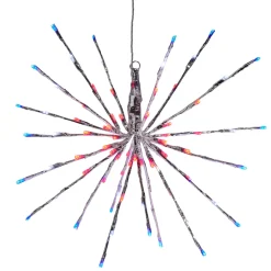 RAZ Silver Starburst with Red, White and Blue Lights, 18"
