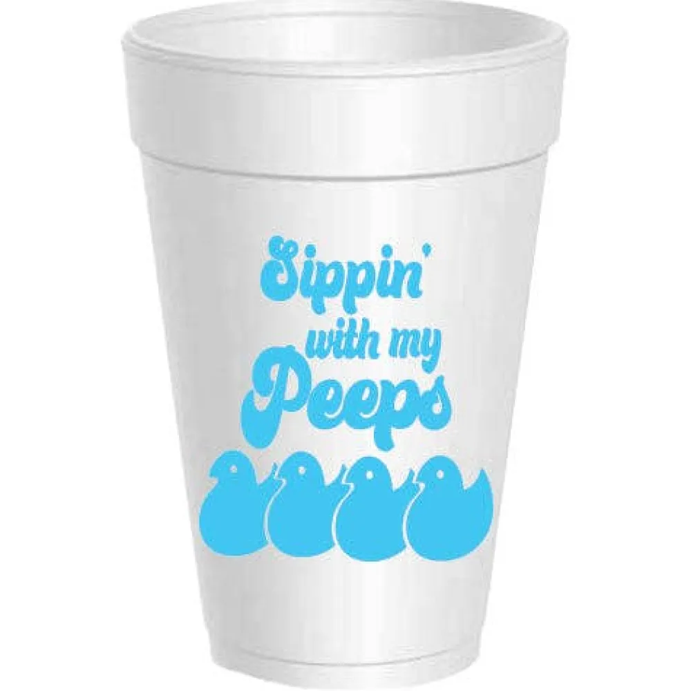 Sassy Cups Sippin with my Peeps Foam Cup Sleeve
