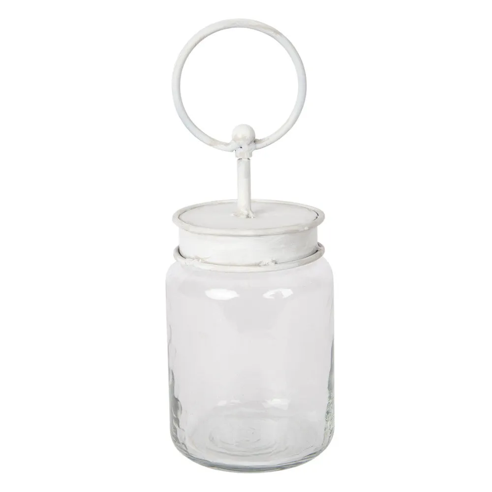 The Round Top Collection Small Cylinder Jar Finial Holder, White
