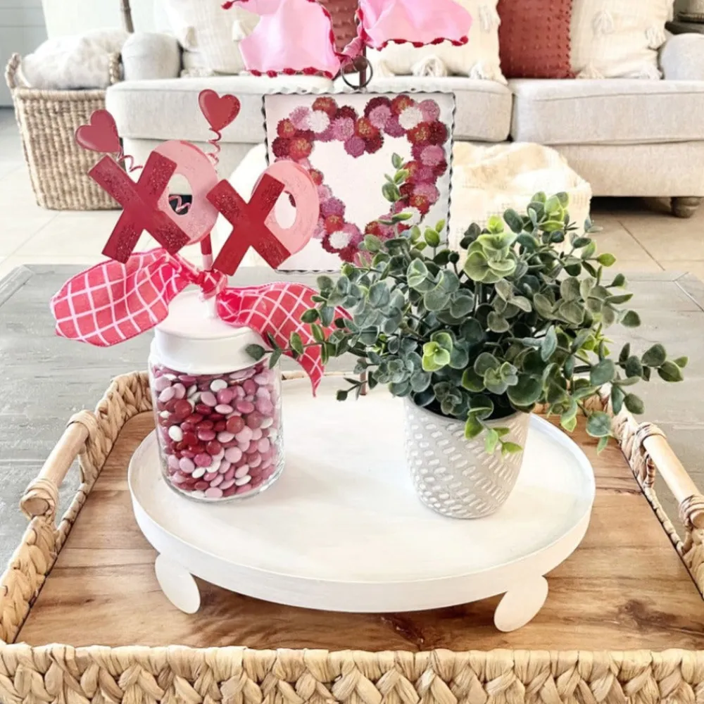The Round Top Collection Small Cylinder Jar Finial Holder, White