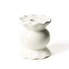 Coton Colors Small Ruffle Knob Candle Holder, Signature White