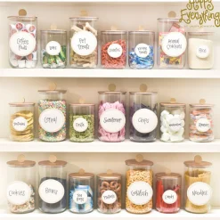 Happy Everything Small Wooden Lid Glass Jar by !