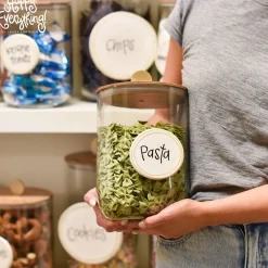 Happy Everything Small Wooden Lid Glass Jar by !