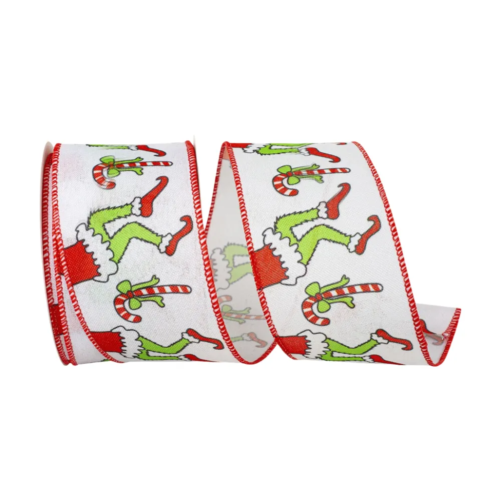 Reliant Ribbon Sneaky Green Monster Ribbon, 2.5" X 10YD