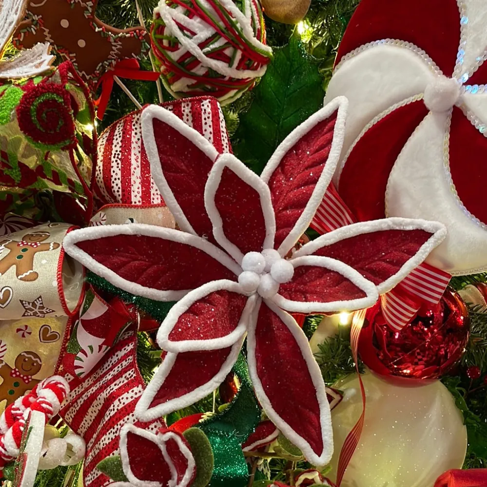 Regency Snow Edge Poinsettia Stem