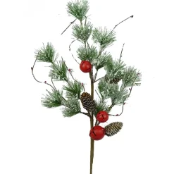 Liberty Floral Snow Pine Cone Bell Spray 28L