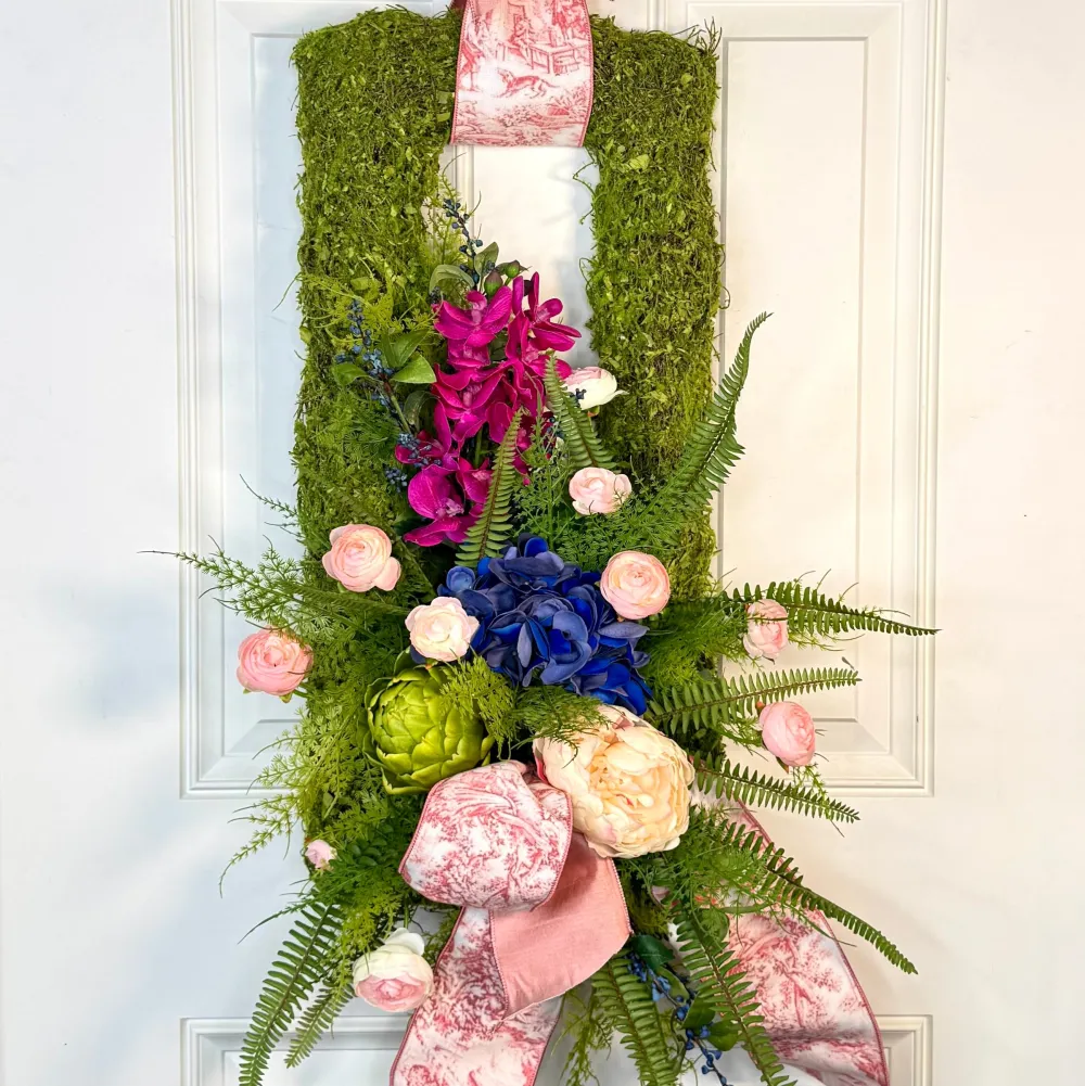 Miss Cayce's Spring Bloom Moss Wreath