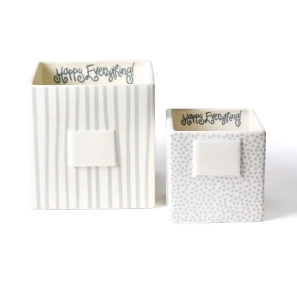 Happy Everything Stone Mini Dot Small Nesting Cube by !
