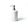 Happy Everything Stone Skinny Stripe Mini Cylinder Soap Pump by !