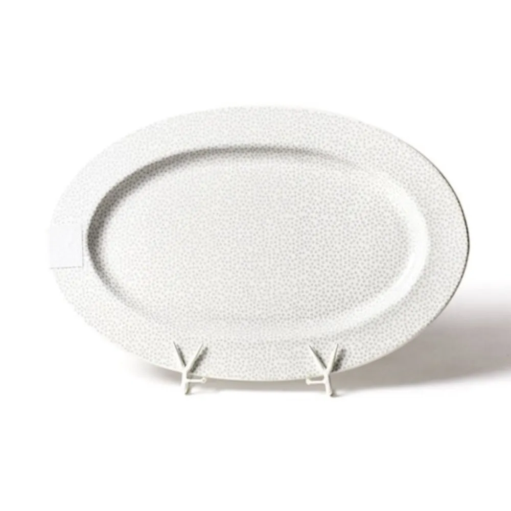 Happy Everything Stone Small Dot Big Oval Platter by !