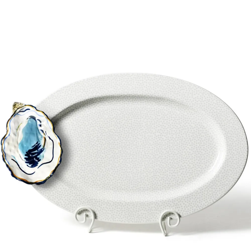 Happy Everything Stone Small Dot Big Oval Platter by !