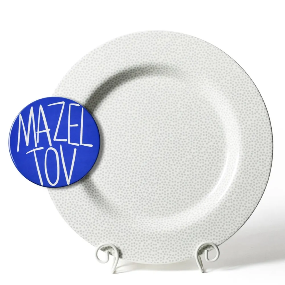Happy Everything Stone Small Dot Round Entertaining Platter by !