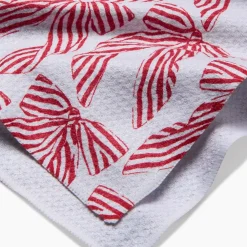 Geometry Striped Bows Tea Towel