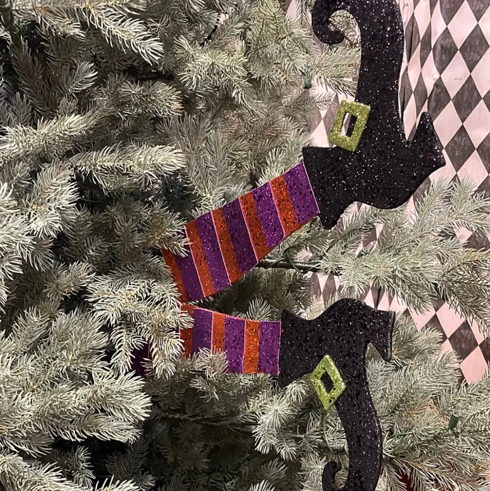 Craig Bachman Striped Glitter Witch Legs