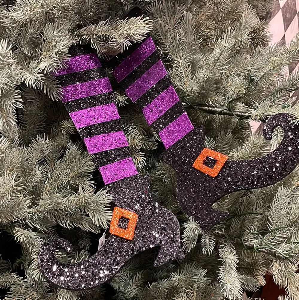 Craig Bachman Striped Glitter Witch Legs
