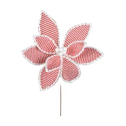 Direct Export Co. Striped Poinsettia Pick
