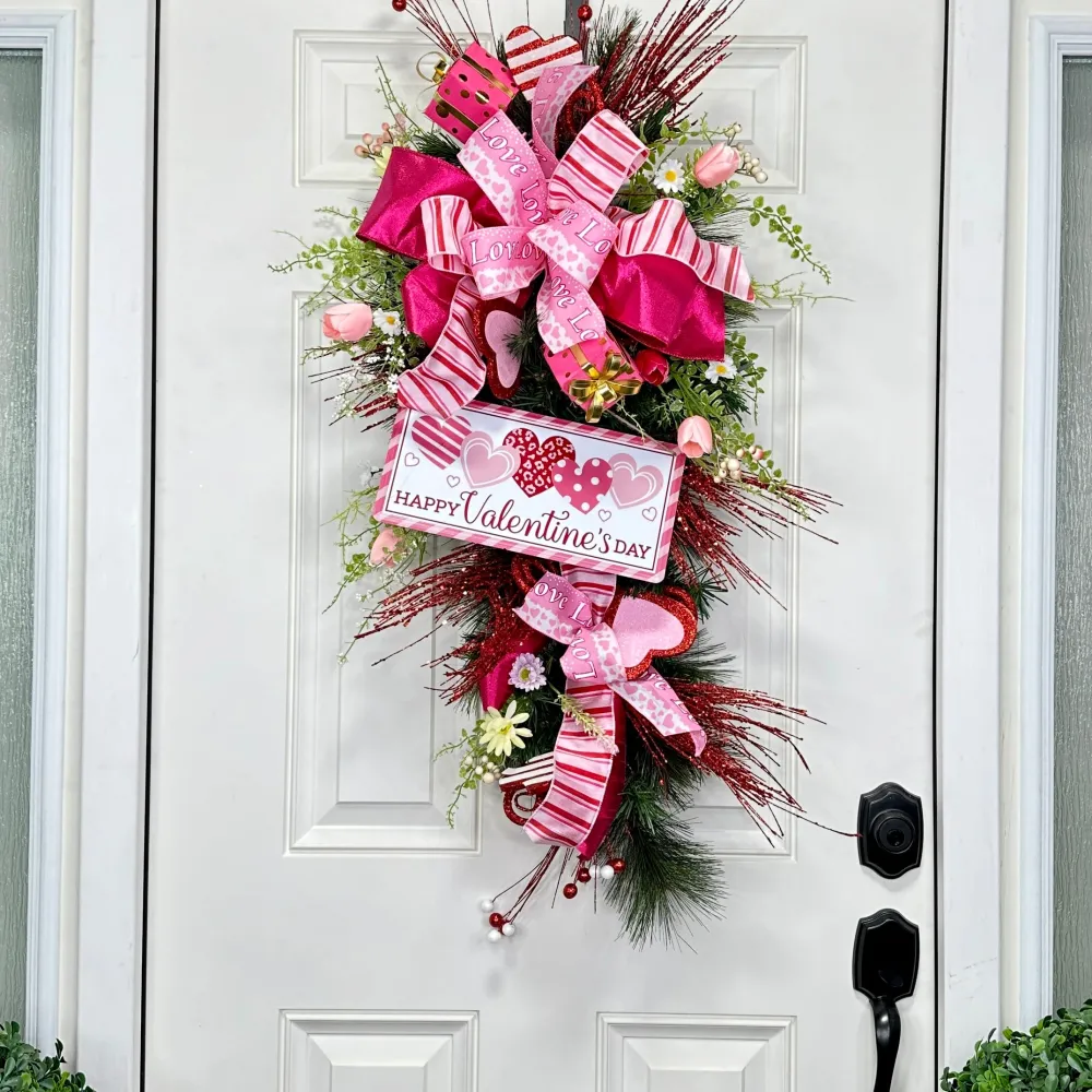 Liberty Floral Stripe Heart Spray