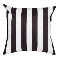 Evergreen Stripes and Flowers Pillow