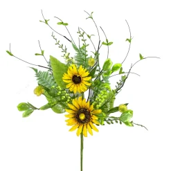 Liberty Floral Sunflower Mix Leaves Spray