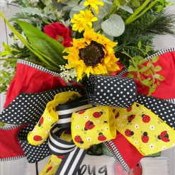 Liberty Floral Sunflower Mix Leaves Spray