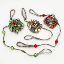180 Degrees Tinsel Glass Bead Garland