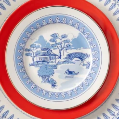 Park Hill Toile Chinoiserie Pattern Dessert Plate