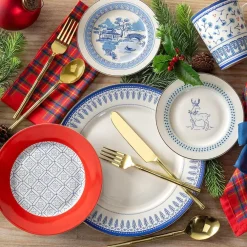 Park Hill Toile Chinoiserie Pattern Dessert Plate