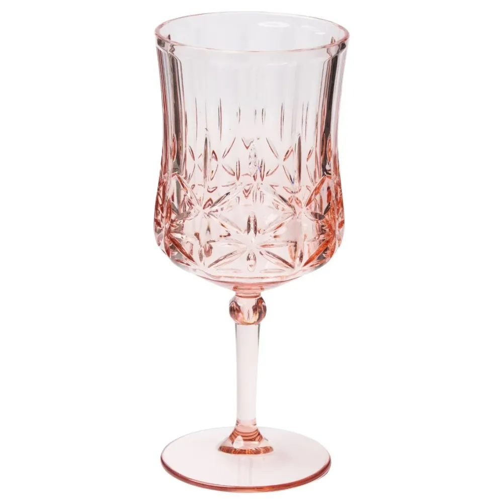 Sophistiplate Traditional Stemmed Wine Glass, Blush
