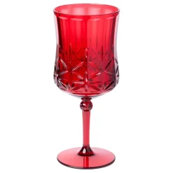 Sophistiplate Traditional Stemmed Wine Glass, Red