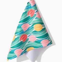 Geometry Tranquil Tulips Bar Towel