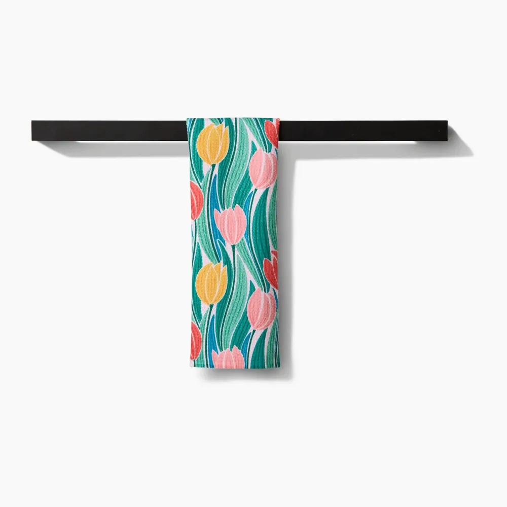 Geometry Tranquil Tulips Bar Towel