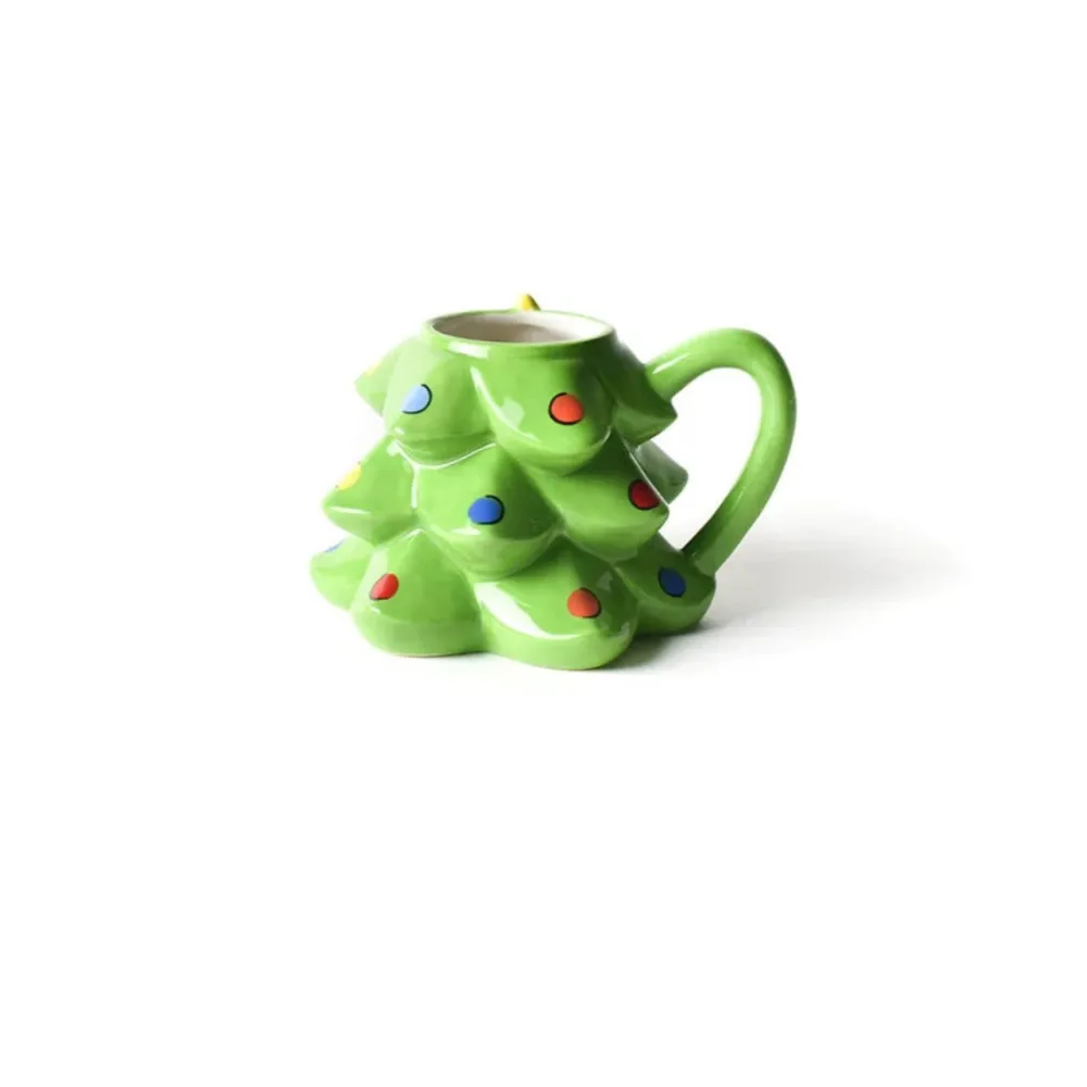 Happy Everything Tree Shaped Christmas Mug by !