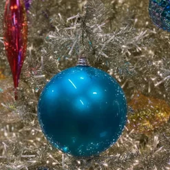 Farrisilk Turquoise Candy Apple Ball Ornament, 6"