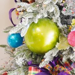 Farrisilk Turquoise Candy Apple Ball Ornament, 4"