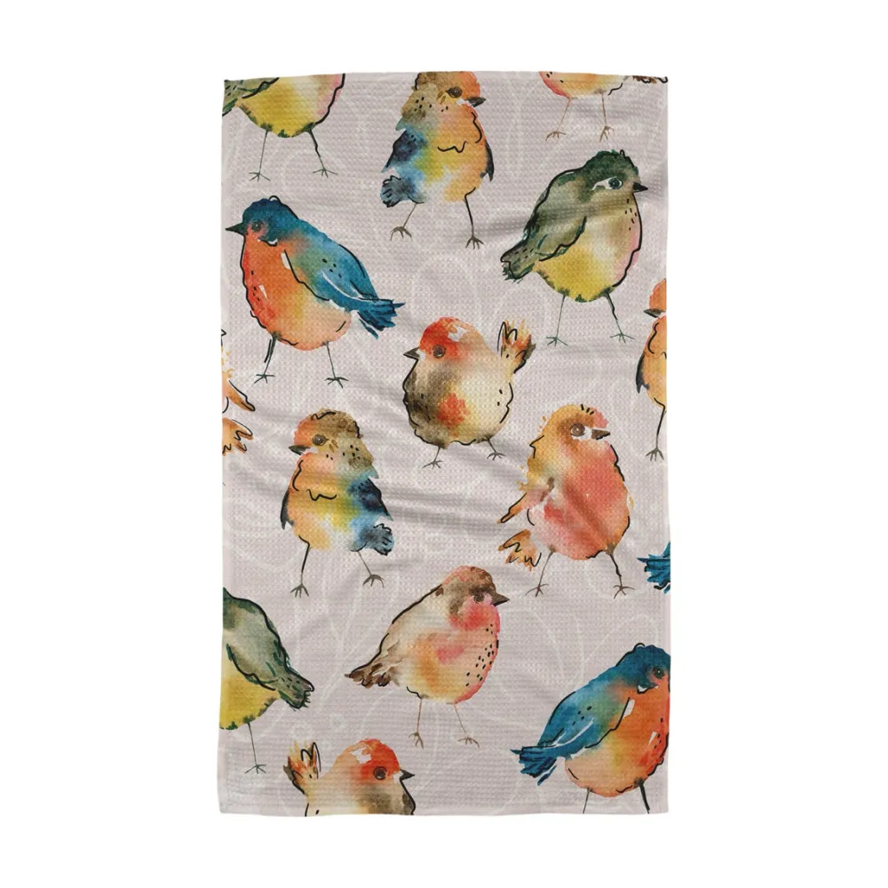 Geometry Tweet Tweet Tea Towel