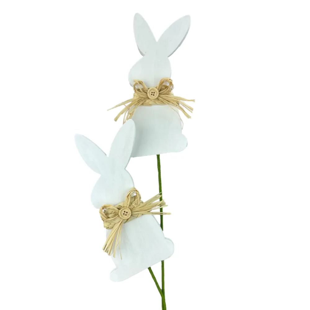 Liberty Floral Two Bunny Bow Tie Spray