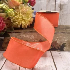 D. Stevens Two-Toned Coral and Lavender Ribbon, 2.5" X 10YD