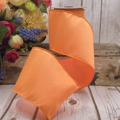 D. Stevens Two-Toned Orange and Lavender Ribbon, 4" X 10YD