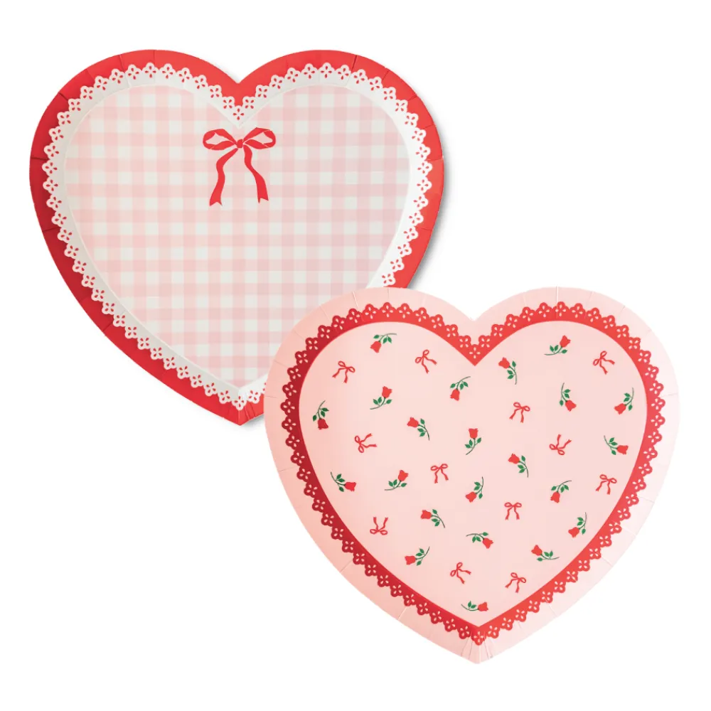 Harlow & Grey Valentine's Day Lace Heart Shaped Plate Set