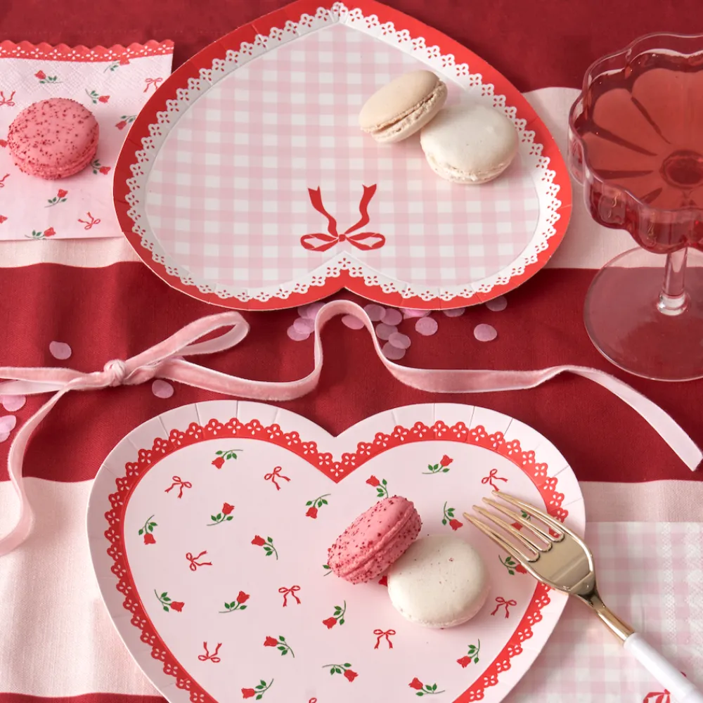 Harlow & Grey Valentine's Day Lace Heart Shaped Plate Set