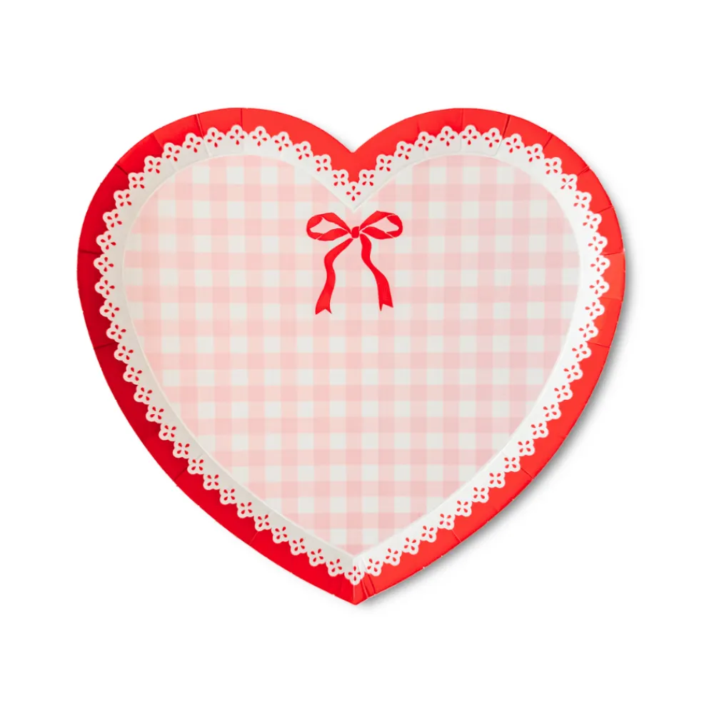 Harlow & Grey Valentine's Day Lace Heart Shaped Plate Set